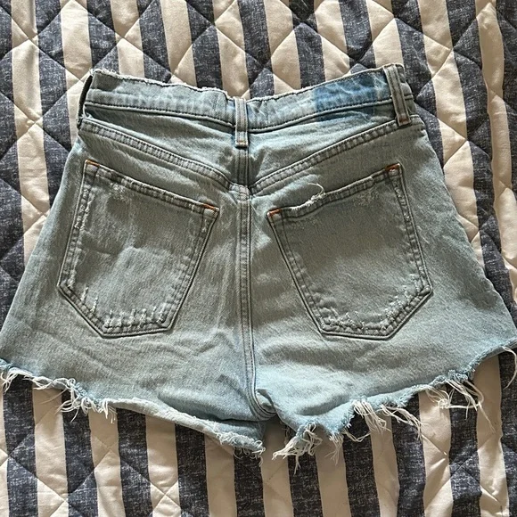 Abercrombie & Fitch Light Blue Jean Shorts - Picture 4 of 6